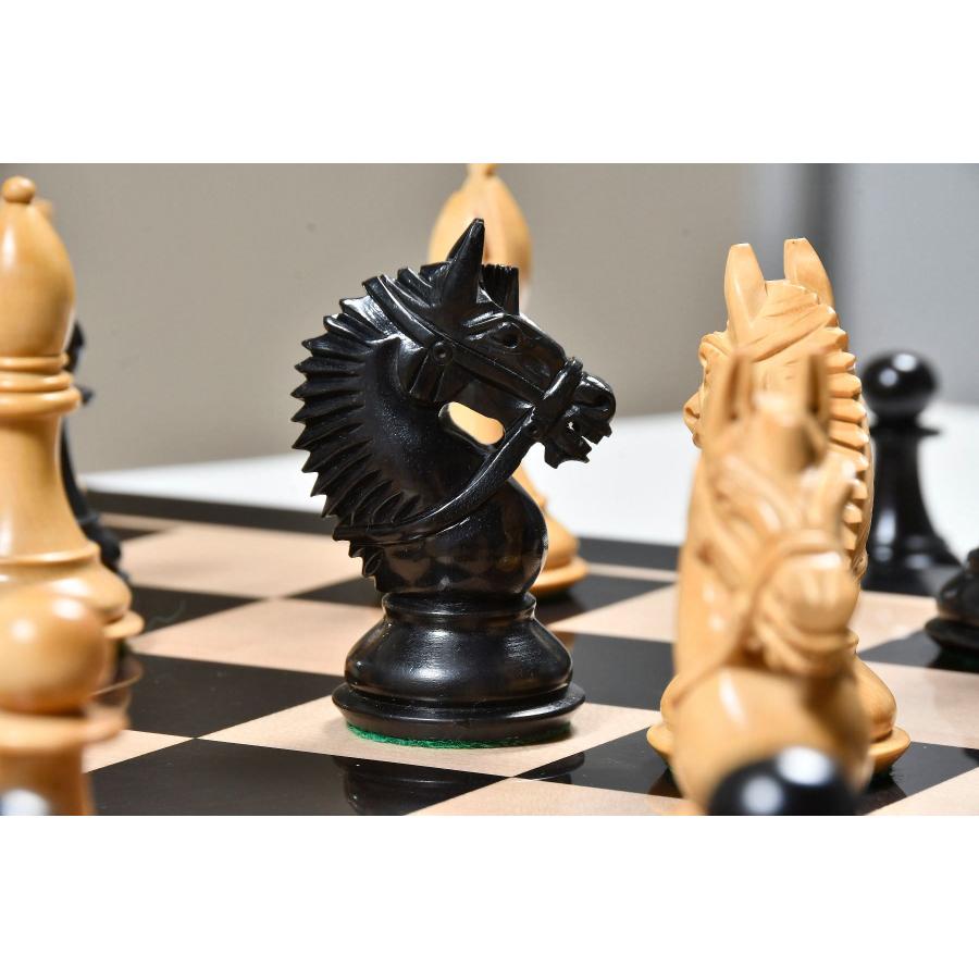 チェス駒 アメリカン・ブライドル 107mm 黒檀 インド直送 AS267