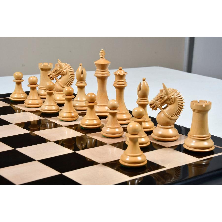 チェス駒 アメリカン・ブライドル 107mm 黒檀 インド直送 AS267