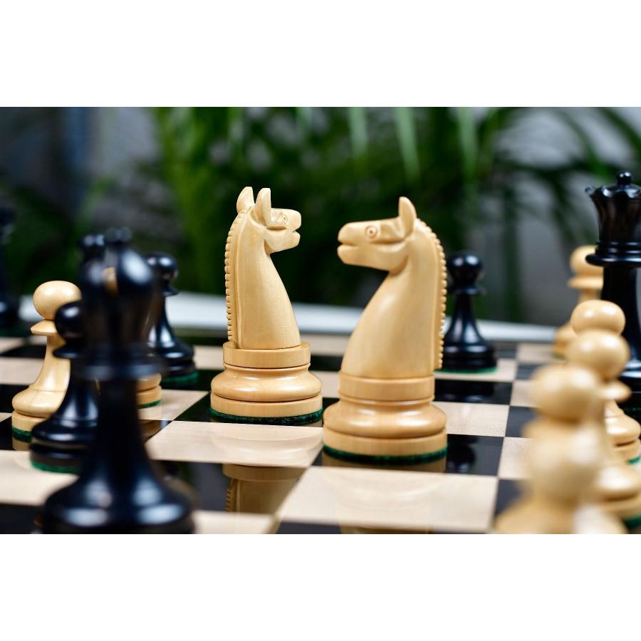 プレミア　チェス チェス駒 1978 Chess Olympiad 95mm 黒檀 インド直送 R0371