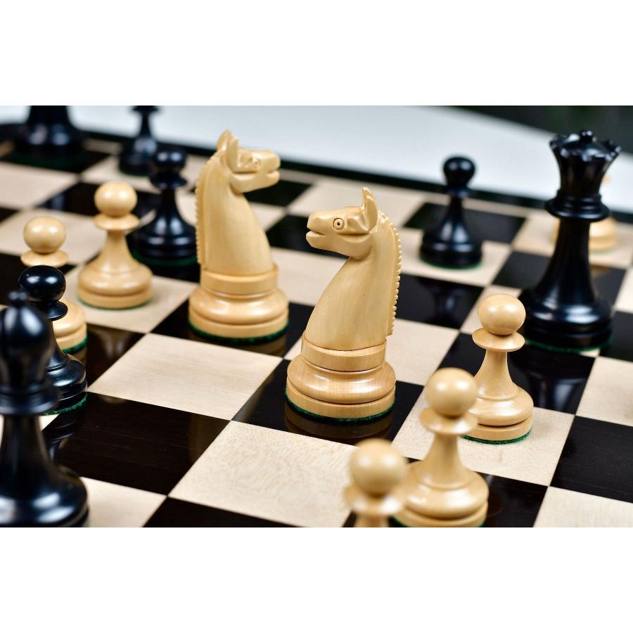 チェス駒 1904 American Chess Company 97mm 黒檀 インド直送 AS279-B
