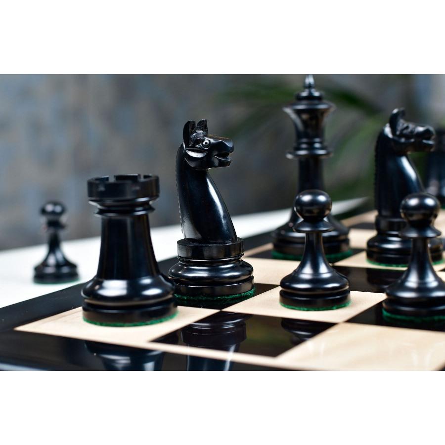 チェス駒 1904 American Chess Company 97mm 黒檀 インド直送 AS279-B