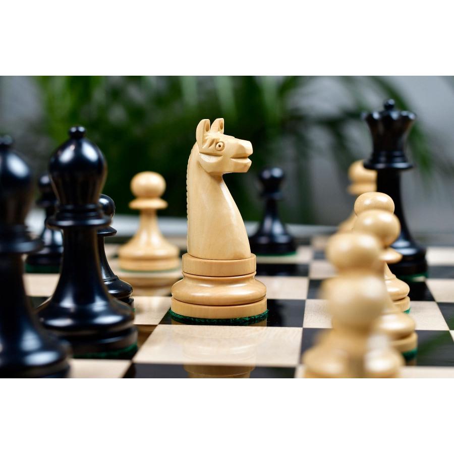 チェス駒 1904 American Chess Company 97mm 黒檀 インド直送 AS279-B