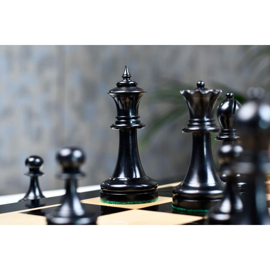 チェス駒 1904 American Chess Company 97mm エボナイズ インド直送
