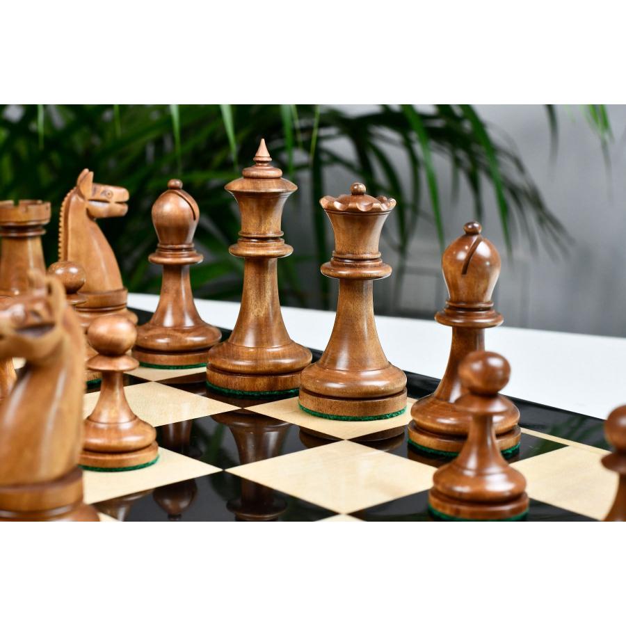 チェス駒 1904 American Chess Company 97mm エボナイズ インド直送