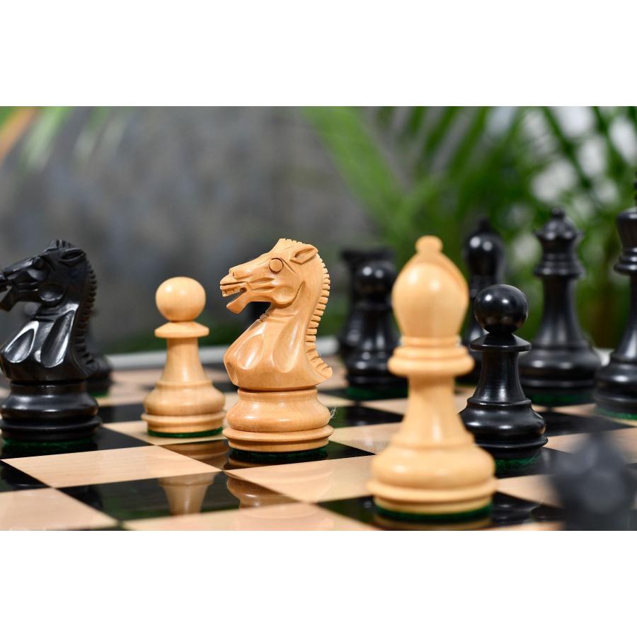 チェス駒 ラフィン・ナイト 78mm エボナイズ インド直送 AS281-B
