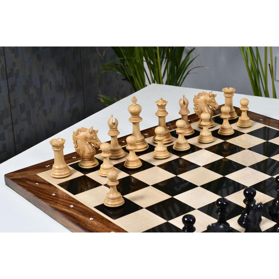 チェス駒 クラウン・ヘリテージ 111mm 黒檀 インド直送 AS290 : チェス