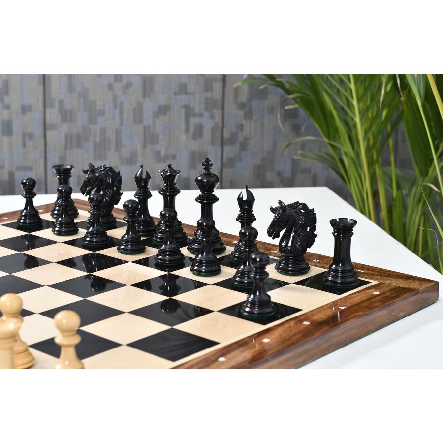 チェス駒 クラウン・ヘリテージ 111mm 黒檀 インド直送 AS290 : チェス