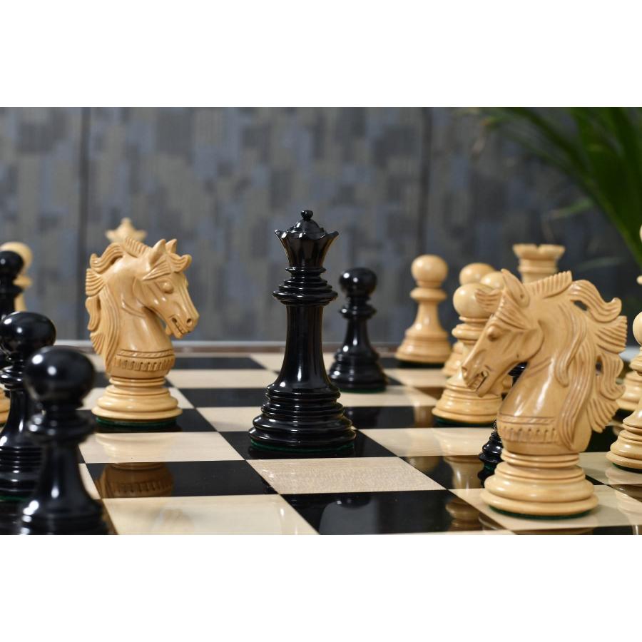 チェス駒 クラウン・ヘリテージ 111mm 黒檀 インド直送 AS290 : チェス