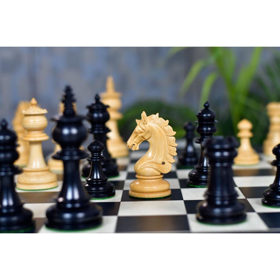 チェス駒 アーティサン・ナイト 114mm 黒檀 インド直送 AS295 : チェス