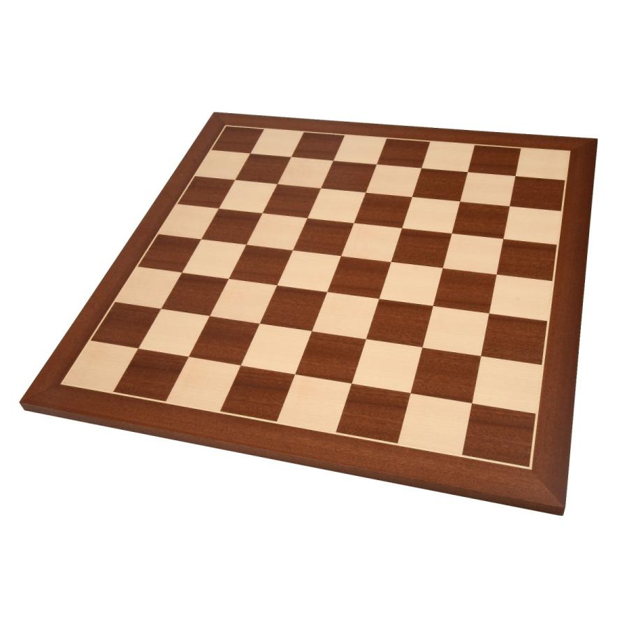 チェス盤 ウォールナット×カエデ 50cm 55mm インド直送 B1016 :B1016 