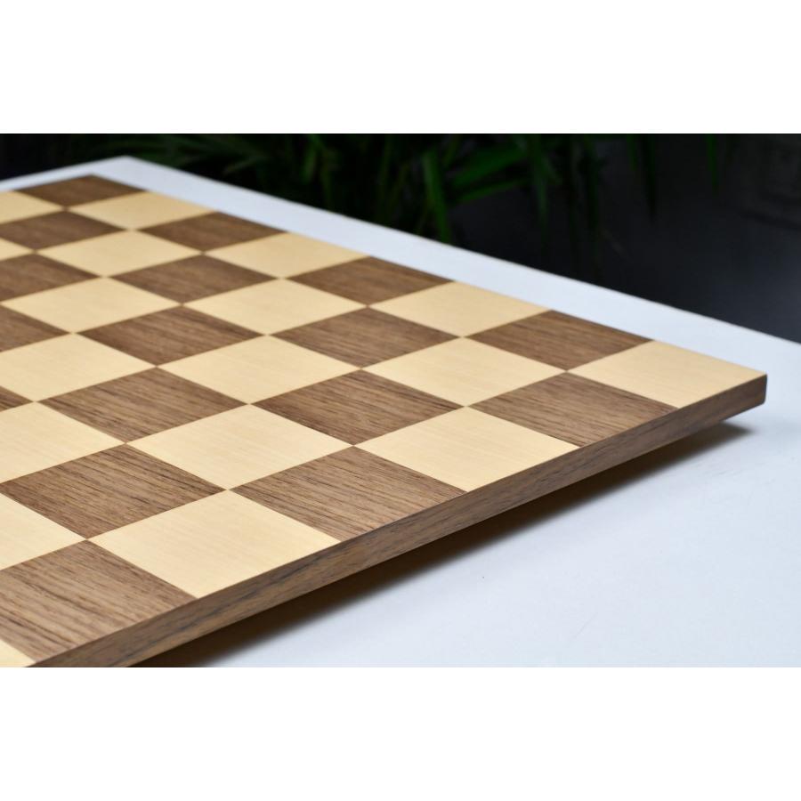 チェス盤 ウォールナット×カエデ 48cm 60mm インド直送 B1025 : チェス