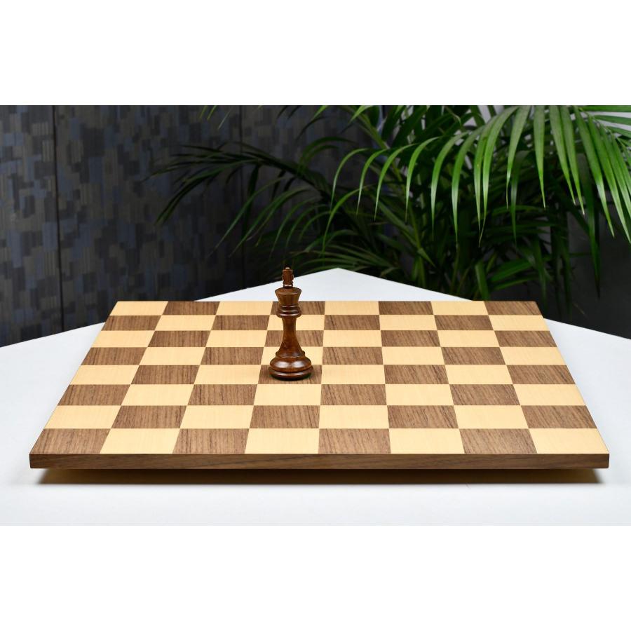 チェス盤 ウォールナット×カエデ 48cm 60mm インド直送 B1025 : チェス