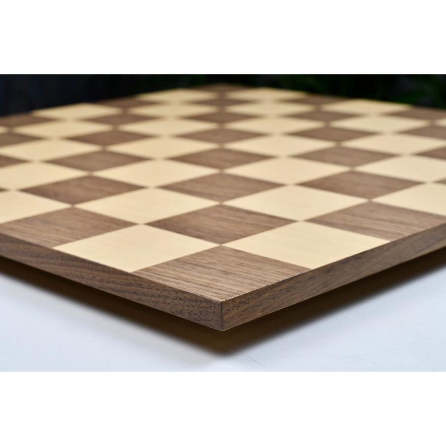 チェス盤 ウォールナット×カエデ 48cm 60mm インド直送 B1025 : チェス