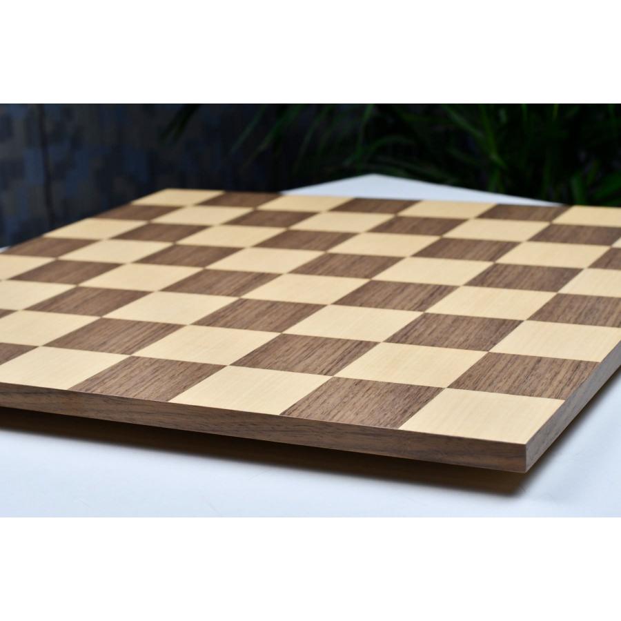 チェス盤 ウォールナット×カエデ 48cm 60mm インド直送 B1025 : チェス