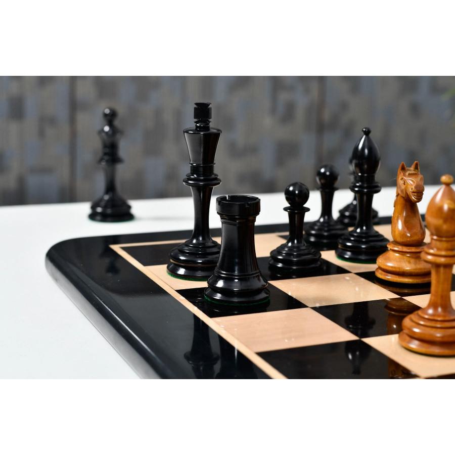 チェス駒 1933 ボトヴィニク 98mm 黒檀 インド直送 CB-048 : チェス