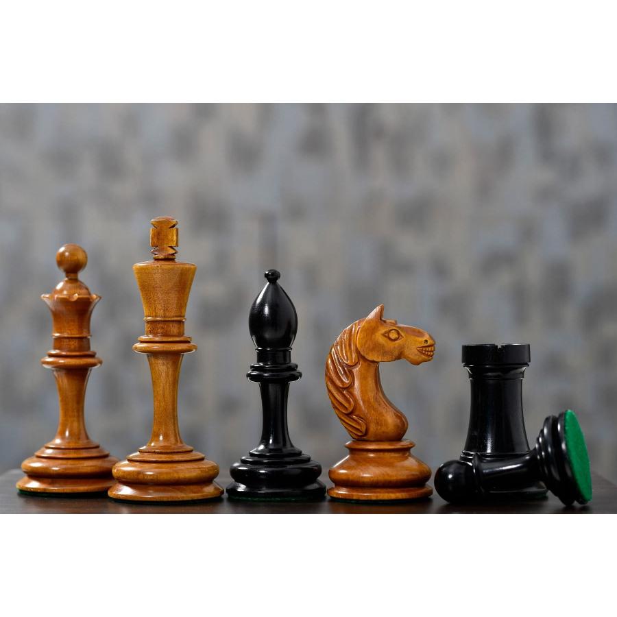 黒壇？　軍配 チェス駒 1933 ボトヴィニク 98mm 黒檀 インド直送 CB-048 : チェス