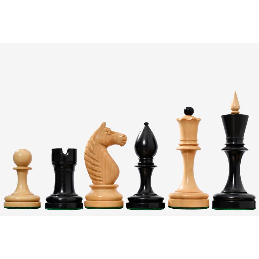 チェス駒 1949 モスクワ・チャンピオンシップ 105mm エボナイズ インド