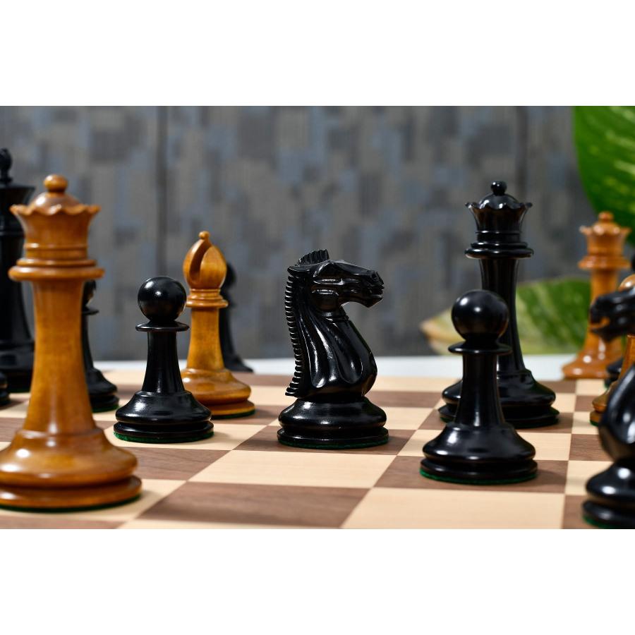 チェス駒 1849 Nathaniel Cooke 115mm 黒檀 インド直送 CB-055