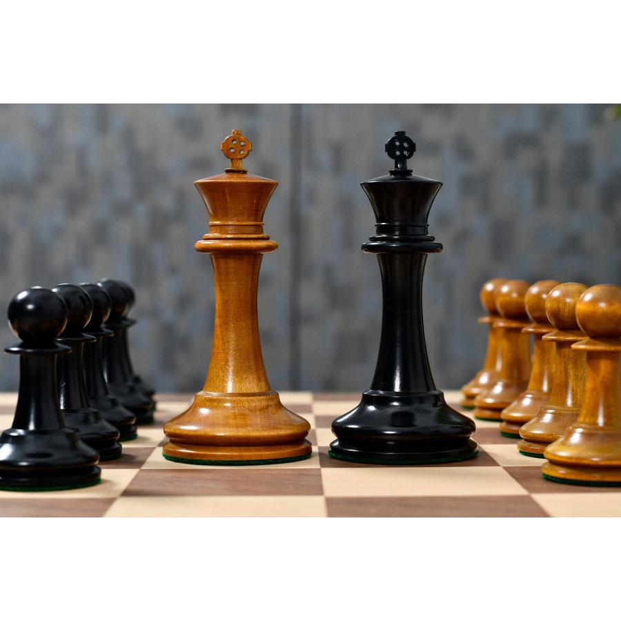 チェス駒 1849 Nathaniel Cooke 115mm 黒檀 インド直送 CB-055