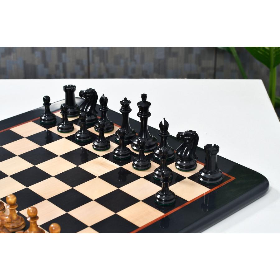 チェス　一式 チェス駒 1849 Cooke Jaques 89mm 黒檀 インド直送 CB-056
