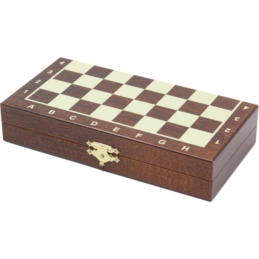 ChessJapan チェスセット 木製 コンパクト 20cm 磁石式 : チェス