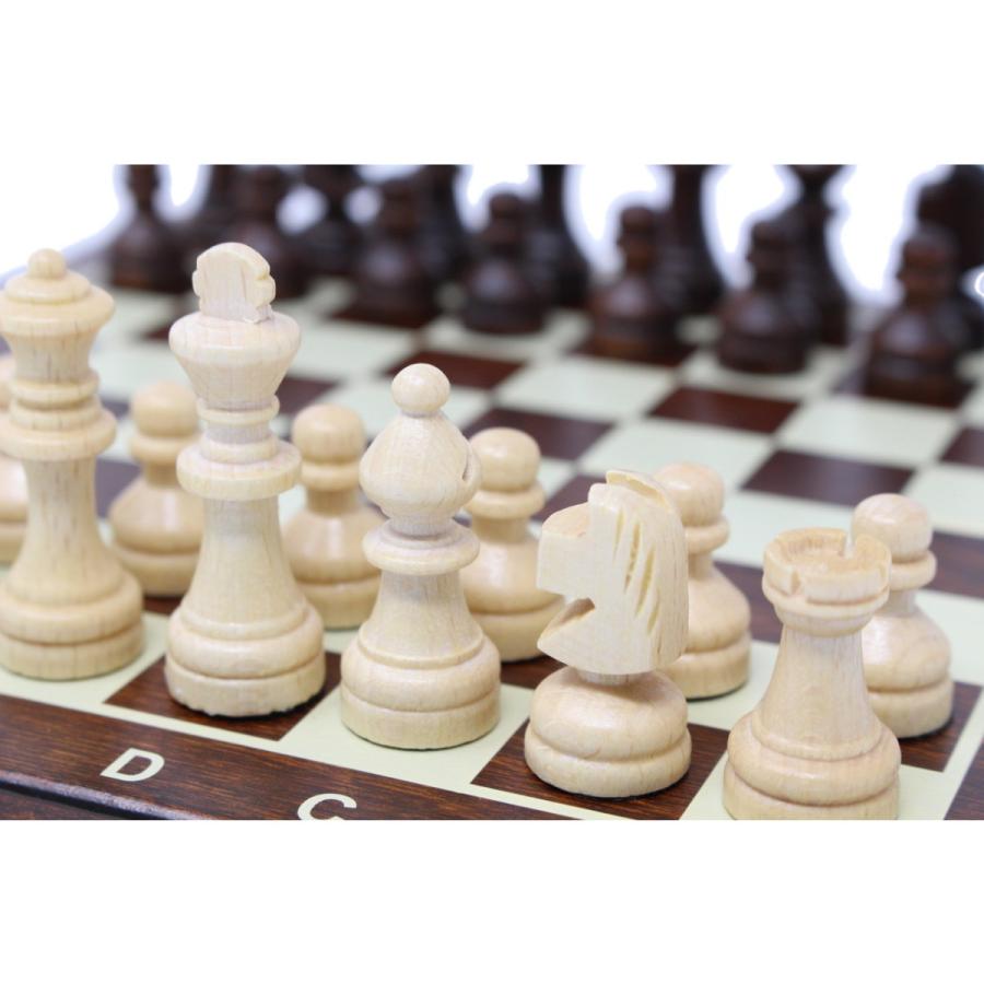 チェス　一式 ChessJapan チェスセット 木製 コンパクト 20cm 磁石式 : チェス