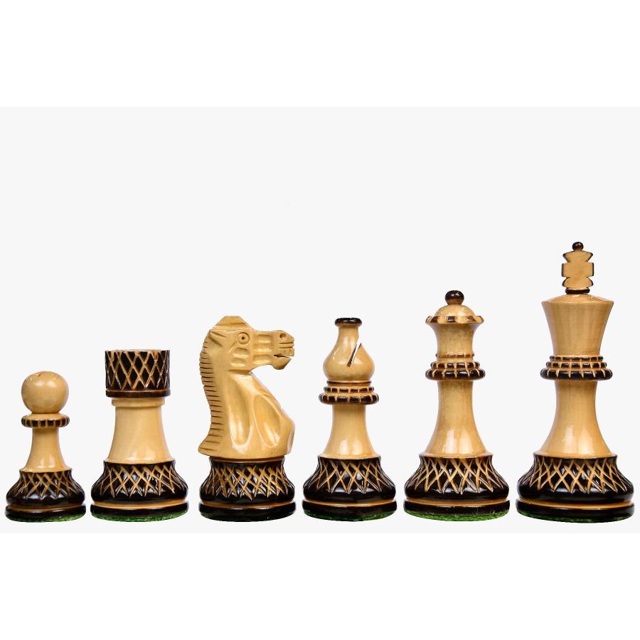 チェス駒 ポッテリー 97mm 光沢仕上げ ツゲ インド直送 M0039-L