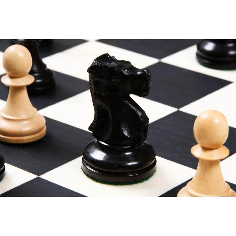 チェス駒 1972 フィッシャーvsスパスキー 97mm エボナイズ インド直送