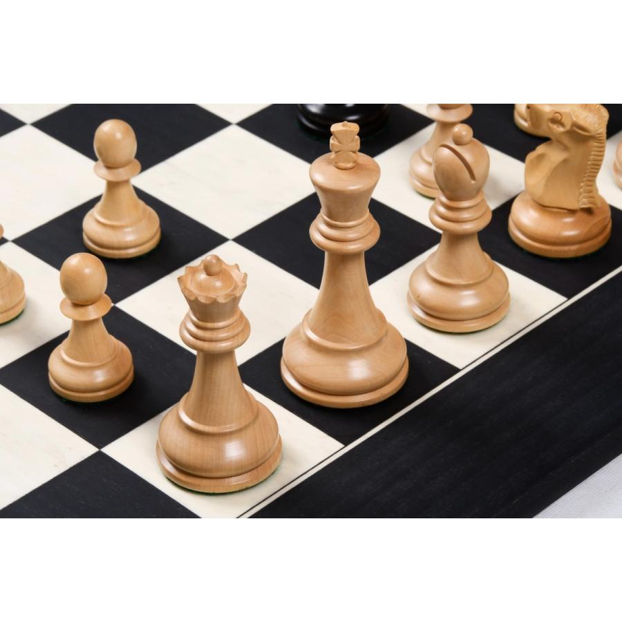 チェス駒 1972 フィッシャーvsスパスキー 97mm エボナイズ インド直送