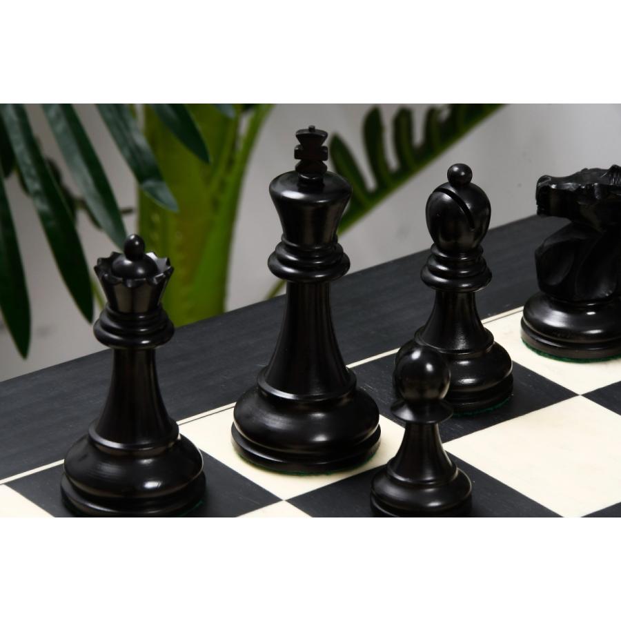 チェス駒 1972 フィッシャーvsスパスキー 97mm エボナイズ インド直送