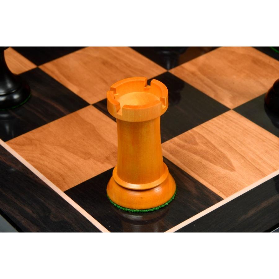 チェス駒 1950年代ソビエト 106mm エボナイズ インド直送 R0317
