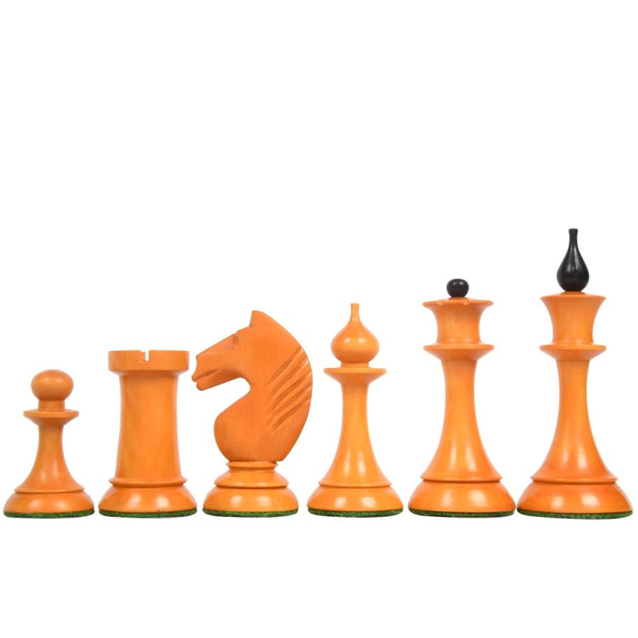 チェス駒 1950年代ソビエト 106mm エボナイズ インド直送 R0317