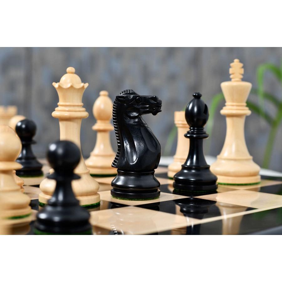 チェス駒 グランドマスター・スタントン 95mm エボナイズ インド直送