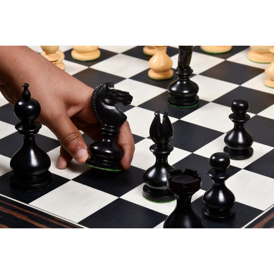 チェス駒 アンティーク・ダブリン 104mm エボナイズ インド直送