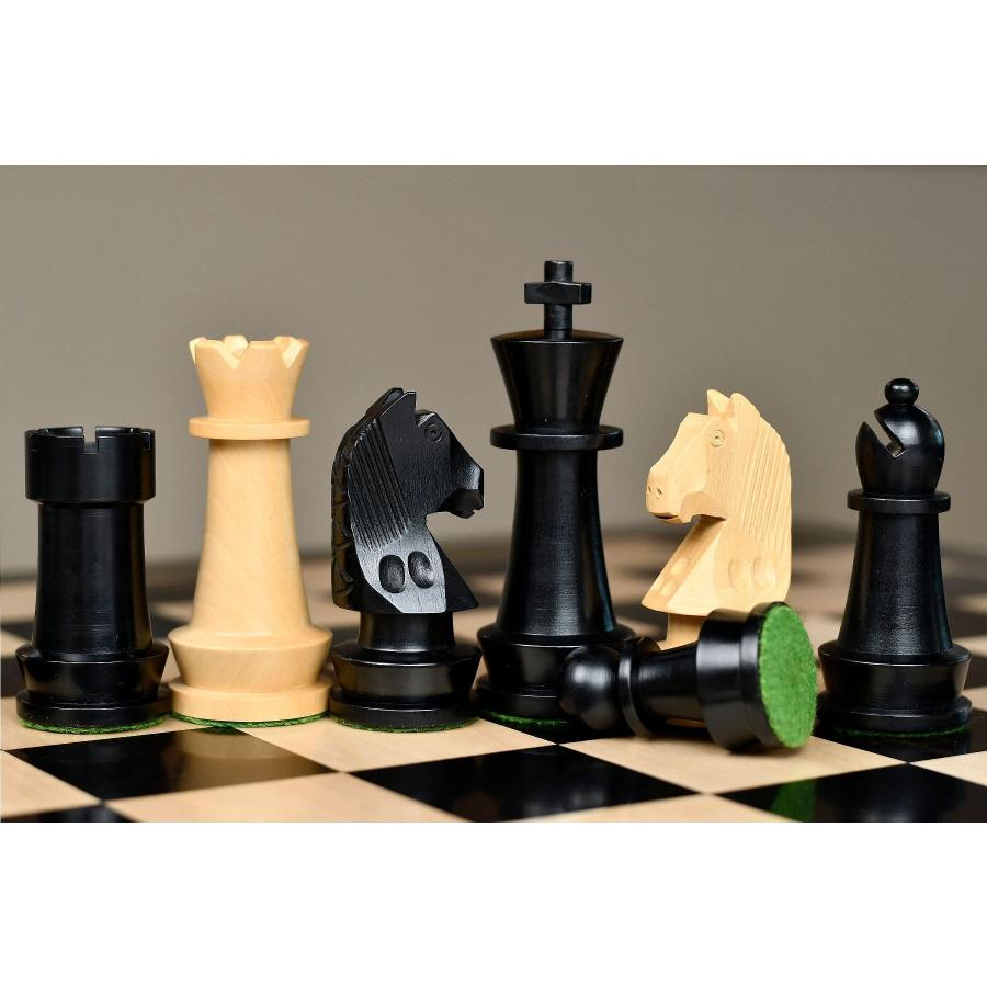 チェス駒 チャンピオンシップ・スタントン 95mm エボナイズ インド直送