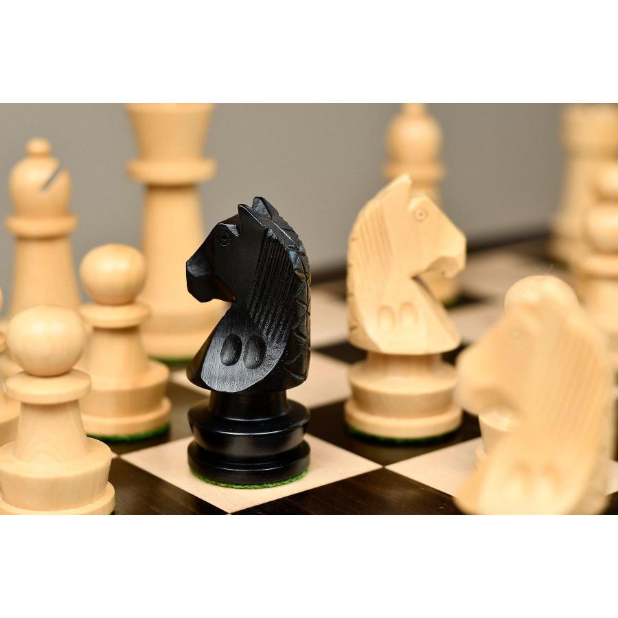 チェス駒 チャンピオンシップ・スタントン 95mm エボナイズ インド直送