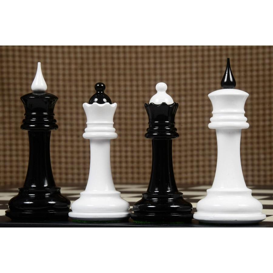 チェス駒 1940 ソビエトクラブ 103mm 黒檀 インド直送 R0348-N