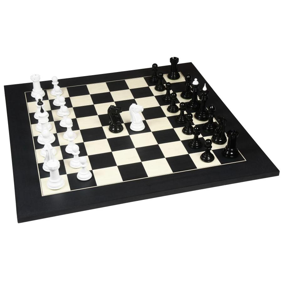 【 Black】Chess 本格 チェス駒 木製 インド製 チェス駒 1940 ソビエトクラブ 103mm 黒檀 インド直送 R0348