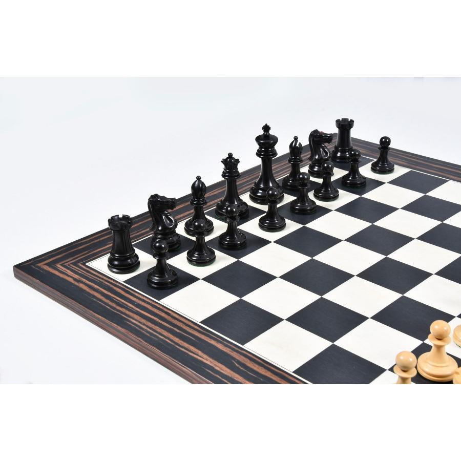 チェス駒 19世紀後期 ラスカー・スタントン 95mm 黒檀 インド直送