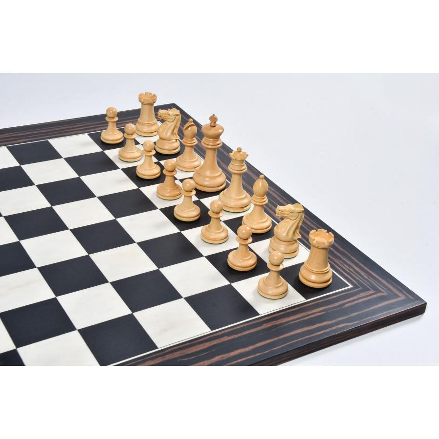 チェス駒 19世紀後期 ラスカー・スタントン 95mm 黒檀 インド直送