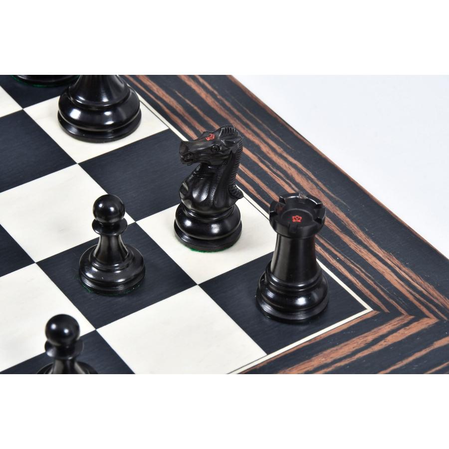 チェス駒 19世紀後期 ラスカー・スタントン 95mm 黒檀 インド直送
