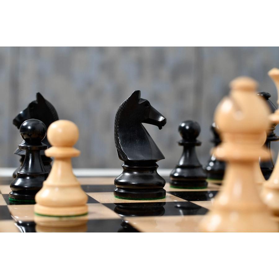 チェス駒 1990年代 Chavet 93mm エボナイズ インド直送 R0361B