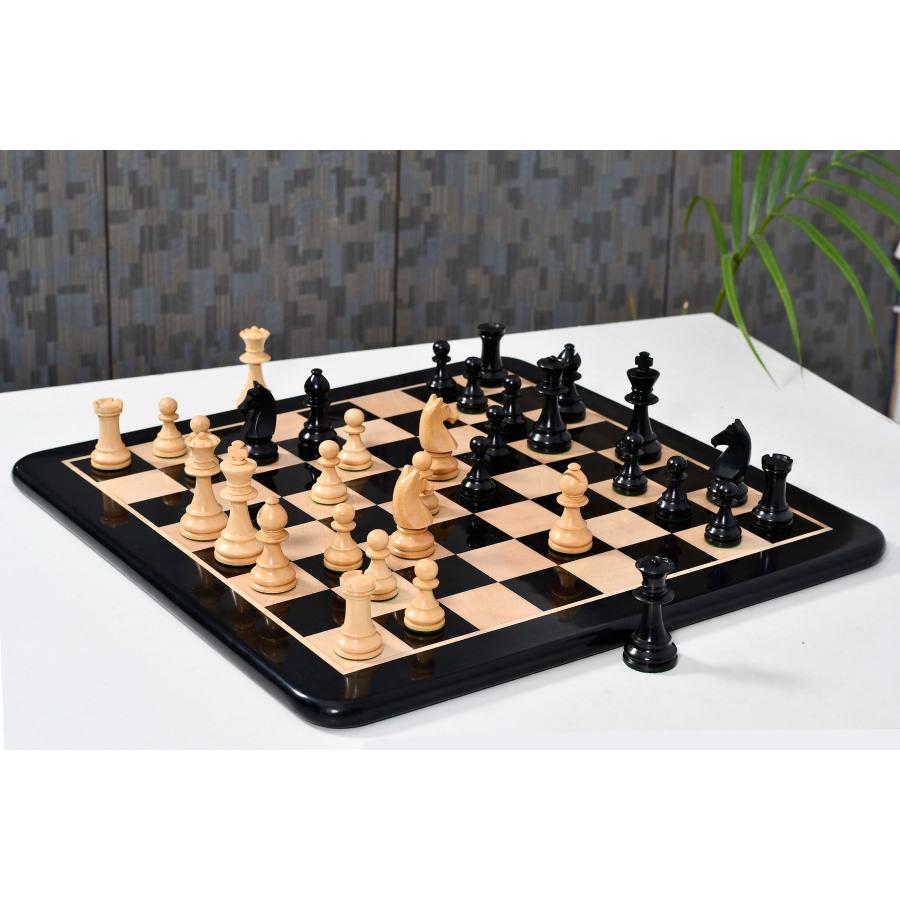 チェス駒 1990年代 Chavet 93mm エボナイズ インド直送 R0361B