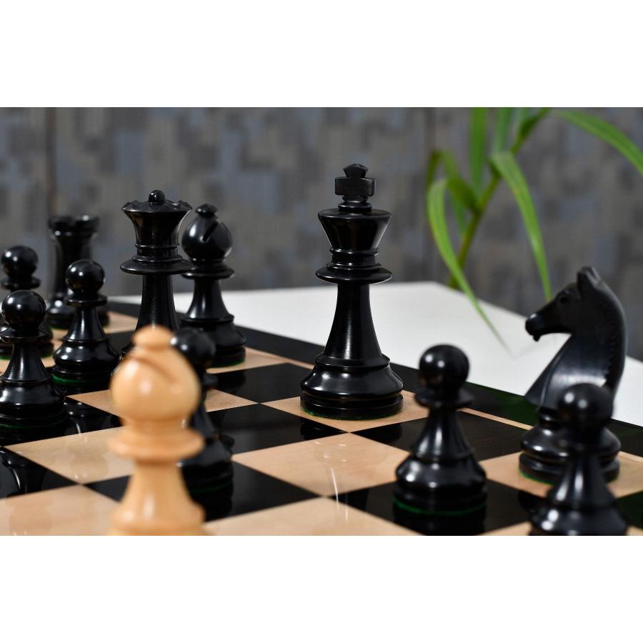 チェス駒 1990年代 Chavet 93mm エボナイズ インド直送 R0361B