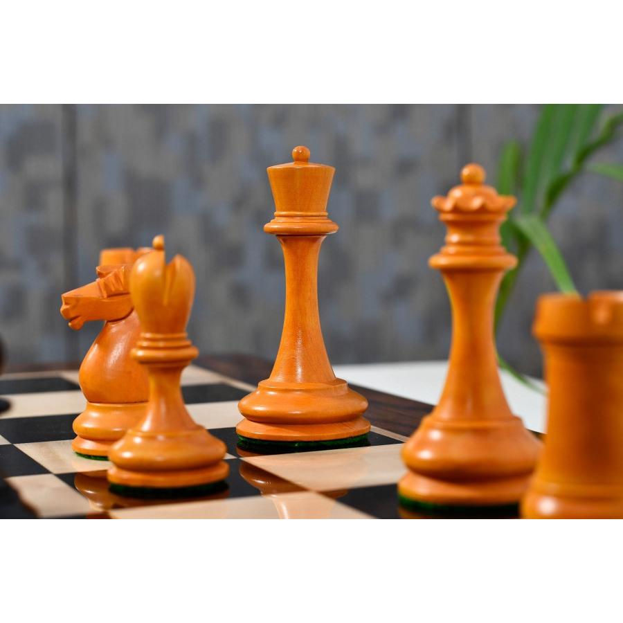 チェス駒 1860年代 British Chess Company 100mm 黒檀 インド直送