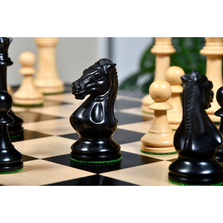 チェス駒 ブリッツ・スタントン 95mm 黒檀 インド直送 R0381 : チェス