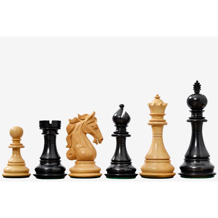 チェス駒 シェラ・スタントン 115mm 黒檀 インド直送 R0388B : チェス