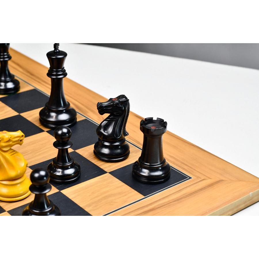 チェス駒 1900 マーシャル・スタントン 95mm 黒檀 インド直送