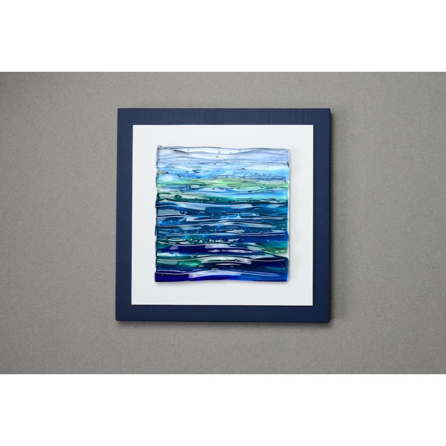 アートパネル 海 ガラス ウクライナ製 壁掛け対応 25cm : チェス