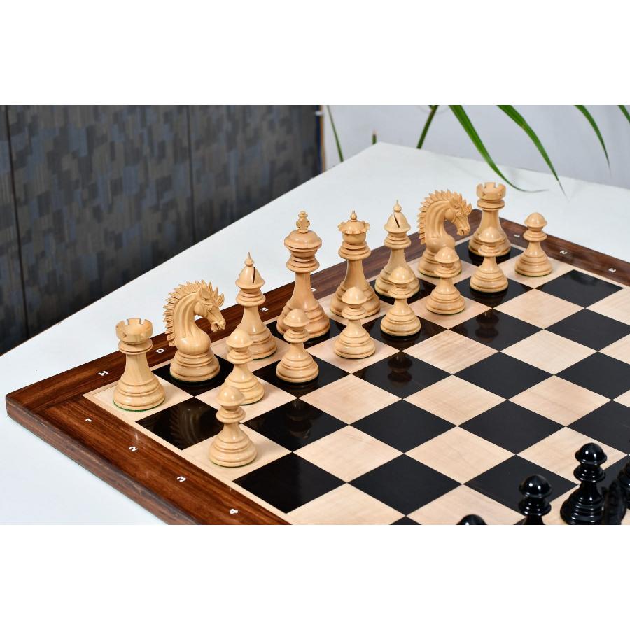 チェス駒 エリート 113mm 黒檀 インド直送 VJ040 : チェス専門店